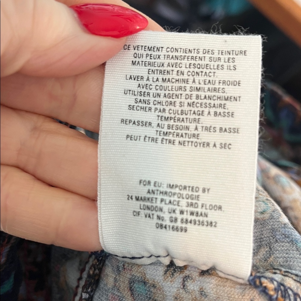 Anthropologie Pilcro Corduroy Serif Batik Pants Size 32 Skinny - Picture 9 of 9